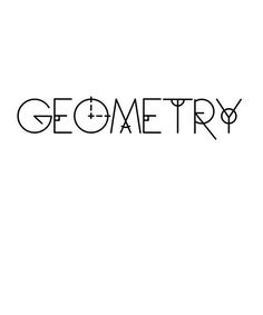 the word geometry written in black on a white background