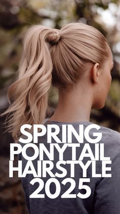 🌷 Want a ponytail that’s stylish yet effortless for spring 2025? This voluminous high ponytail is the perfect blend of casual and chic! With soft waves, a wrapped hair tie, and a slightly undone texture, this look is great for everyday wear, workouts, or even a laid-back brunch date. Whether you love a sporty vibe or a more relaxed aesthetic, this trendy ponytail is a must-try this season. Save this pin for your next hairstyle inspiration! ✨💇‍♀️ Spring Ponytail Hairstyles, Spring Ponytail, How To Make A Low Ponytail Look Good, Fun Low Ponytail Hairstyles, 2024 Ponytail Hairstyles, Ponytail Hairstyles 2024, Easy Elegant Low Ponytail, Ponytail Styles 2025, 2025 Ponytail Hairstyles
