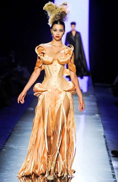 Gaultier Gown, Gaultier Corset Dress, Gautier Dress, John Paul Gaultier Gold, Jean Paul Gaultier Orange, Jean Paul Gaultier Gold, John Paul Gaultier Haute Couture, Versace Spring 2004 Couture, Versace Spring 2002 Couture