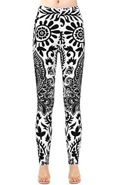 Alaroo Womens Printed Leggings Unique Patterned Brushed Stretchy Pants Workout Yoga Fitness,#Leggings, #Unique, #Patterned, #Alaroo 