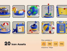 various types of inflatable toys are shown on this page for the children's book