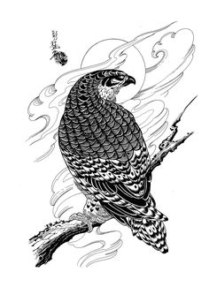 a bird sitting on top of a tree branch next to a small bug in the air