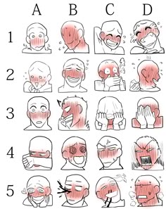 an image of different facial expressions