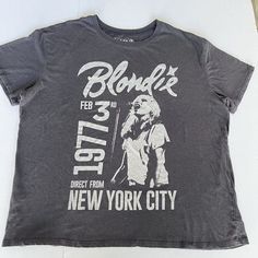 Blondie 1977 New York City Shirt Women’s XL (16-18) Retro Vintage Style Band Tee