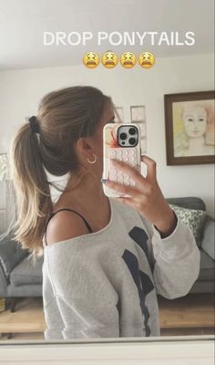 #hairinspo #dropponytail #summer Cute Casual Ponytail Hairstyles, Loose High Ponytail Hairstyles, Cute Hairstyles With Leggings, Everyday Hairstyles Ponytail, Layers In Ponytail, Shoulder Length Hair In Ponytail, Cute Ponytail Hairstyles Easy, Comfy School Hairstyles, Loose Ponytail Hairstyles Casual