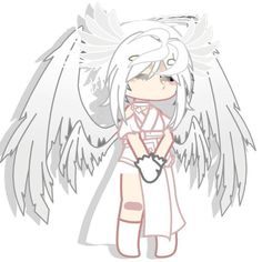 an anime character with angel wings