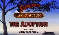 the title for superman family album is shown in front of an image of a tree