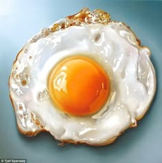 an egg is shown in the middle of its shell