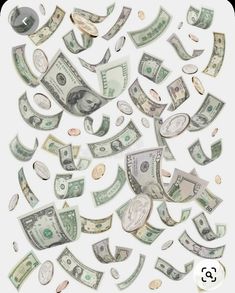 money falling down into the air on a white background royalty images and clippings