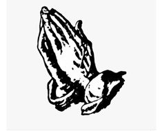 a black and white drawing of two hands holding each other in the air with their palms together