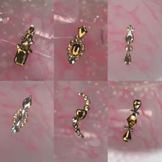 Rhinestone Designs Pattern Nails, Rhinestone Placement Ideas, Charm Placement On Nails, Nail Charm Placement Ideas, Nail Charm Placement, Gold Gems On Nails, Nail Ideas Bling, Diamond Placement On Nails, Gem Patterns Nails