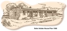 a drawing of a house in the desert