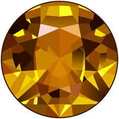 an orange diamond is shown in the shape of a round, with brown and yellow highlights