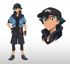Ash Ketchum Outfit, Pokemon Trainer Pictures, Ash Ketchum Fashion, Ash Ketchum Reference Sheet, Ash Ketchum Different Outfits, Ash Ketchum Black Shirt, Ash Ketchum Older, Pokemon Trainer Full Art, Older Ash Ketchum