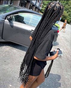 Jumbo Box Braid Wig, Large Medium Box Braids, Long Jumbo Knotless, Long Lasting Hairstyles Black Braids, 12 Braids For Black Hair, 20 Braids, Braids Hairstyles Jumbo, Box Braids Hairstyles Long, Fast Braid Styles