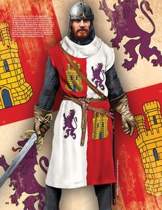 Medieval Town Guard, Spanish Crusader, Spain Knight, Spaniard Knight, Medieval Spain Armor, El Cid Art, Claudius Glaber Spartacus, Medieval Iberia, Spain Knights