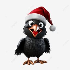 3d black crow bird white background 3d bird crow png