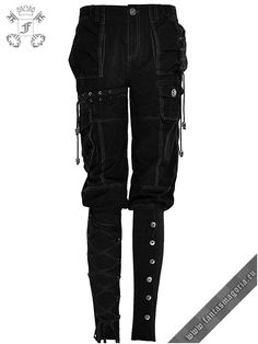 Gothic Techwear, Gothic Punk Techwear Women's Trousers, Punk Rave Gothic Techwear, Punk Techwear, Techwear Gothic Punk, Black Gothic Pants For Cosplay, Steampunk Fashion Women Pants, Black Fantasy Pants, Steampunk Pants For Women