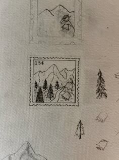 Tattoo Washington, Cute Mountain Tattoo, Estes Park Tattoo, Mountain Related Tattoo, Montana Stamp Tattoo, Simple Nature Tattoo Ideas, Alaska Stamp Tattoo, Outdoor Inspired Tattoos, Andes Tattoo