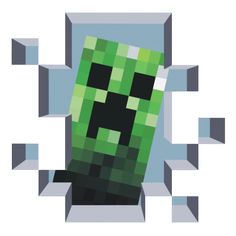 an image of a minecraft creeper head