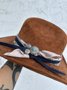 Boho Concho Hat Pins/Earrings - Lil Bee's Bohemian Hat Band Pins, Cowgirl Hat Band, Cowboy Hat Band Ideas, Concho Jewelry, Western Hat Band Ideas, Cowgirl Hat Bands, Bohemian Concho Hat For Country Events, Bohemian Concho Hat Bands For Country Events, Western Hat Bands