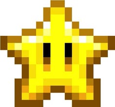 an old school computer game character in yellow and brown pixel art style, with the letter h on it's chest