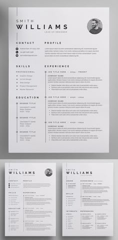 a clean and modern resume template is shown in two different positions, including the cover letter