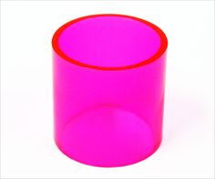 a purple glass with red rim on a white background, showing the bottom part of the cup