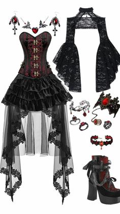 Vampire Clothes, Punk Style Outfits, Classy Halloween Costumes, Pretty Halloween Costumes, Future Outfit, Tarzan, Alternative Outfits, Goth Outfits, Gothic Outfits