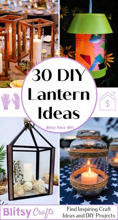 Modge Podge Lanterns, Diy Lantern Craft Project, Diy Lantern Project Inspiration, Easy Lantern Diy, Diy Lantern Projects, Easy Diy Lanterns, Diy Lantern Decoration Tips, Diy Large Lantern, Diy Lantern Craft Ideas