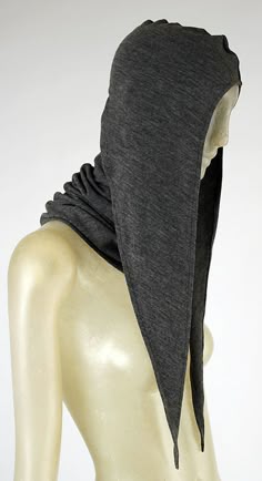 Cloth Hood, Medieval Balaclava, Knotted Hood, Strange Hats, Hood Design Fashion, Winter Hooded Scarf Design, Triangular Hood, Casual Hooded Hat, One Size, Wool Hood