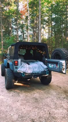 the back end of a truck with an open bed