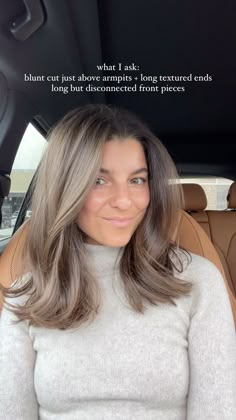 Instagram Very Long Bob, Armpit Length Hair, Collarbone Length Hair, Brown Hair Inspo, Shoulder Hair, Shoulder Length Hair Cuts, Frou Frou, Haircuts Straight Hair, Hair Color And Cut