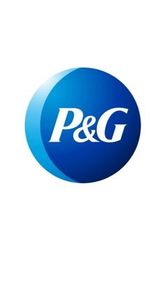 the p & g logo on a white background