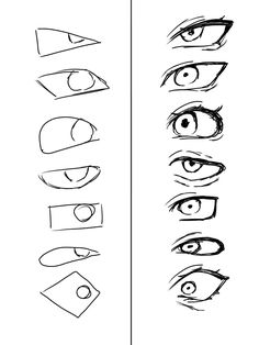 the eyes are drawn in different ways
