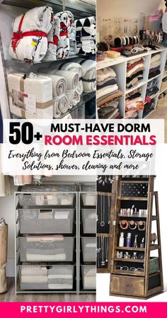 the top ten must have dorm essentials for every room in your house, including storage and organization