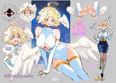 an image of some cartoon characters with angel wings