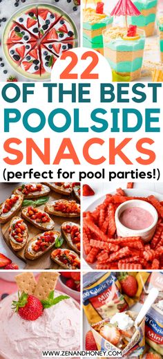 Pool Party Snacks – These fun pool party snacks and dips are super easy to make and simple to serve for a large crowd of people. Cute summer appetizers for pool parties that will be loved by adults and kids both. Fun pool snacks, poolside snacks, picnic lunch ideas for summer, easy summer finger foods!
