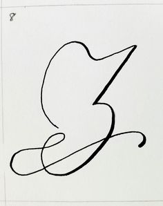 a black and white drawing of a bird with a number 3 on it's back