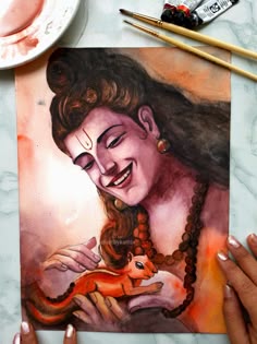 Watercolor Portrait| Shri Ram | artbykamia