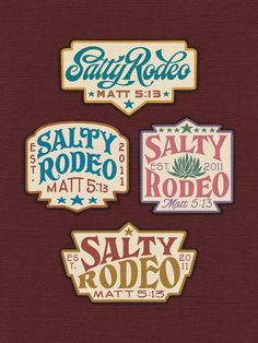"Salty Rodeo" , 🐎  Design Concepts 🔥 #timalapse  . #wakjaystudio  Available for commissions  DM or Email me In bio for a project. Thank you 🤙🏻 . #appareldesign #logotype #hancrafted #clothing#texas #southern #adventuretravel #branded #branding #arizona #designlogo#cactuscreek #brand #western #vintagelogo #ranch #logobranding#rodeo #brandingdesign #creek #letteringdesign#vintageapparel #vintagecustom #cowgirl #company #cowboy #brandidentity Rodeo Logos, Lasso Logo, Western Style Graphic Design, Western Themed Logos, Rodeo Logo Inspiration, Rodeo Design, Rodeo Logo Ideas, Western Americana, Texas Rodeo Logo Design