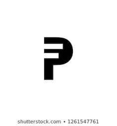 the letter p is made up of black letters on a white background, and it looks like
