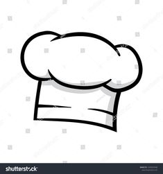a chef's hat on white background with clippings for use as a logo