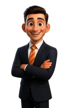 a man in a suit and tie with his arms crossed