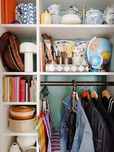 a closet filled with lots of different types of items