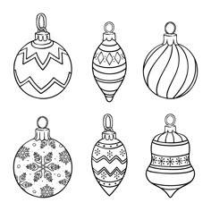 christmas ornament coloring pages for kids to print out and color on the page