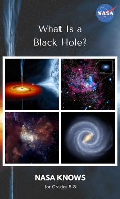 the cover of what is a black hole? for grade 5 - 8 students by nasa
