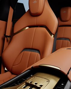 Client Collection (@clientcollection) • Instagram photos and videos Luxury Car Seating Inspiration, Luxury Sports Car Upholstery, Luxury Car Upholstery Design, Tan Car Seat Design, Luxury Car Upholstery Inspiration, Leather Interior Luxury Vehicle, Luxury Car Interior With Tan Leather, Luxury Car Interior With Tan Leather Seats, Luxury Car Interior With Orange Leather