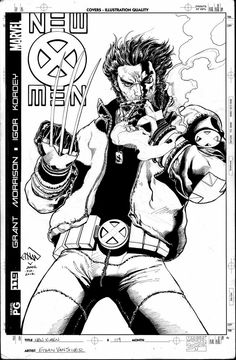 Jim Lee Wolverine, Jim Lee Logan, Lee Weeks Gambit, Jim Lee Wolverine Art, Adam Kubert Pencils, Chris Bachalo Xmen, Black Panther Comic Book, X-men Wallpaper, Wolverine Black And White Illustration
