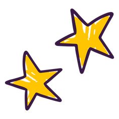 two yellow stars on a white background